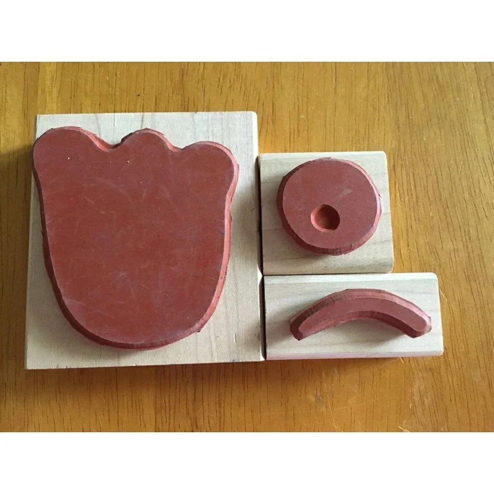 3 NEW‎ Stamps 1997 Retired Stampin Up Wood Rubber Mounted Large Tulip